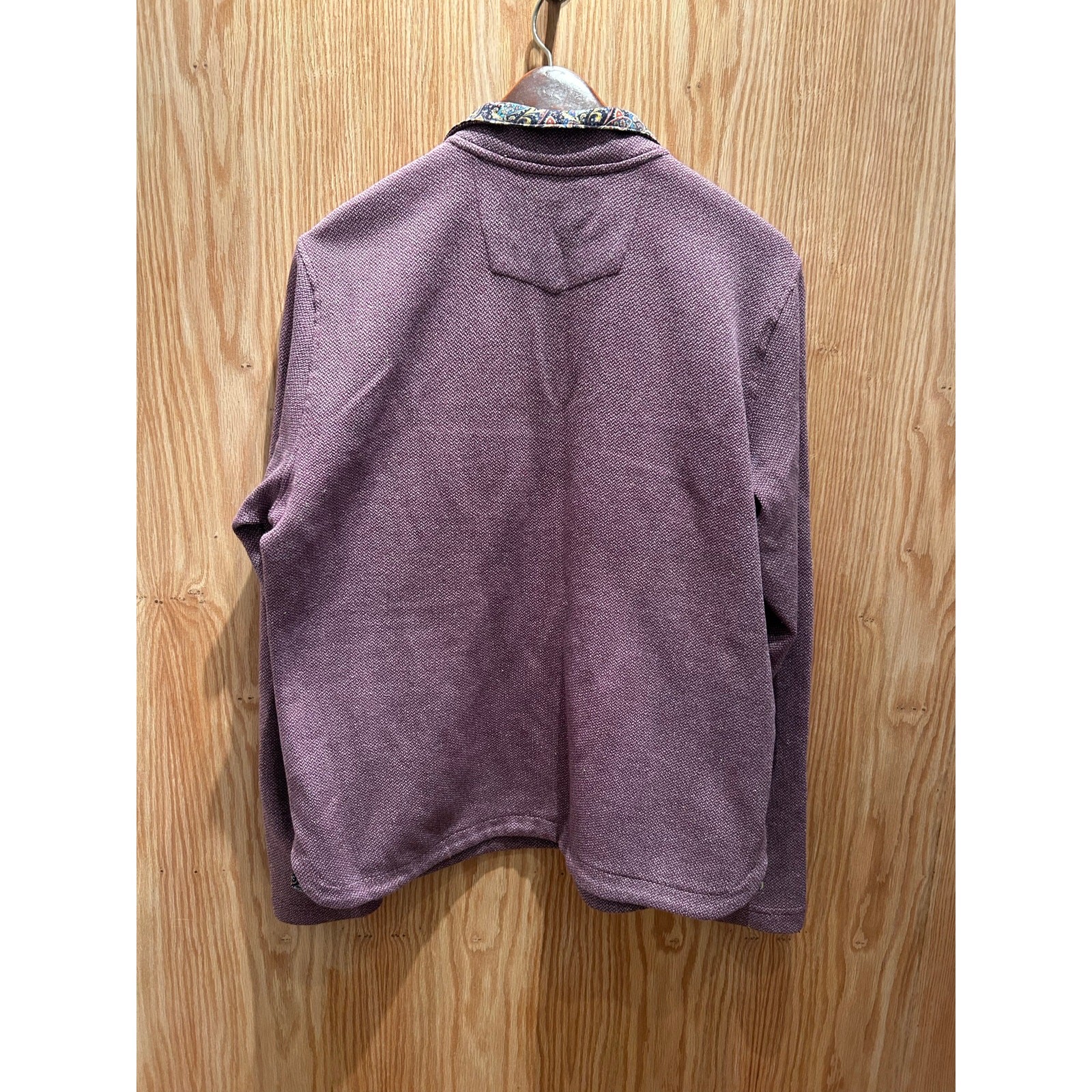 Robert Graham Greensboro Quarter-Zip Pullover Mauve Paisley Collar Men's Large gallery