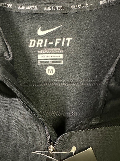 Nike Squad Mid Layer Pullover Dr-Fit Men's Med 544809 Blk-Neon Grn gallery