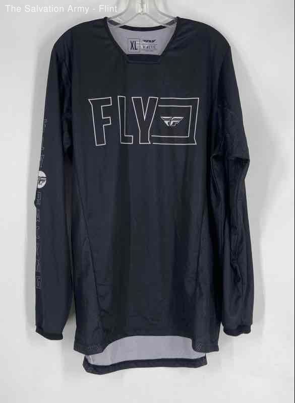 Fly Racing Kinetic Mens Black Long Sleeve Pullover Jersey Size X-Large gallery