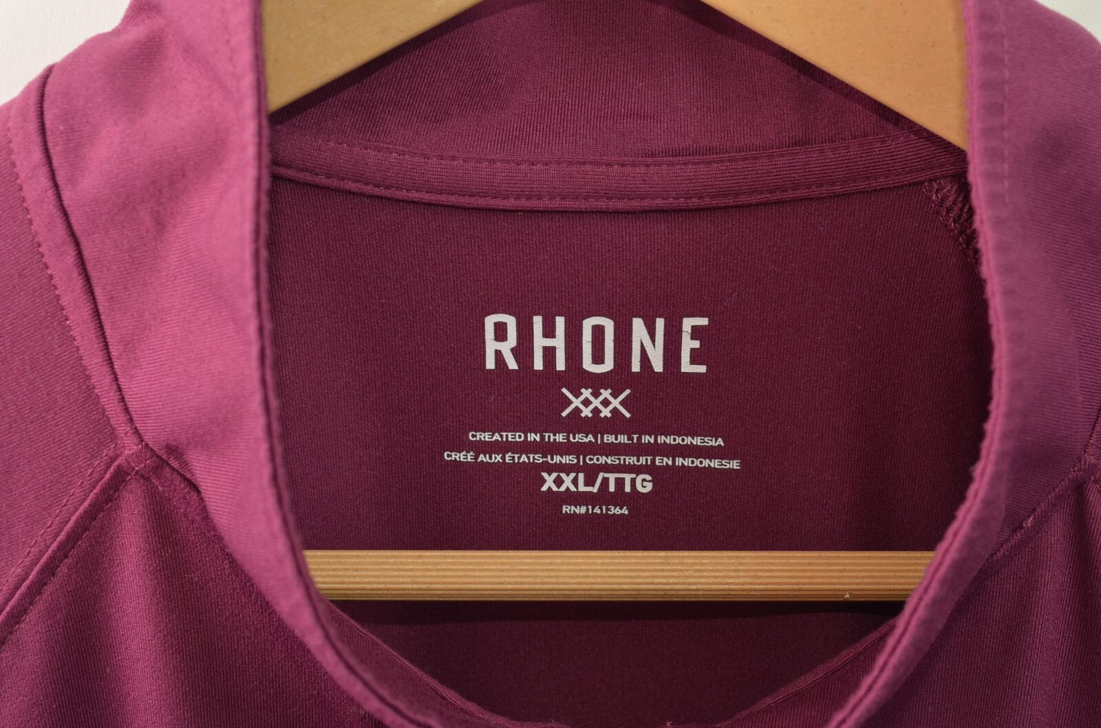 Rhone Session 1/4 Zip Pullover Mens 2XL XXL Purple Long Sleeve Spandex gallery