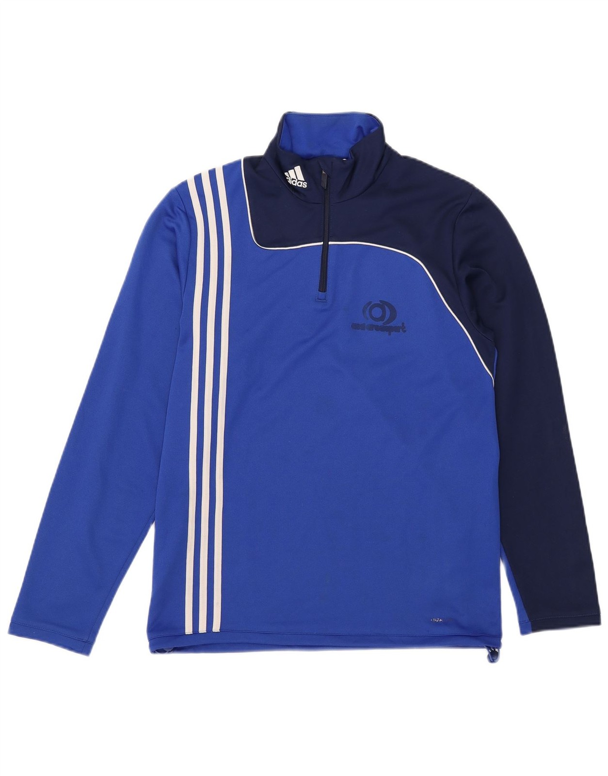 Adidas Mens Climalite Pullover Tracksuit Top UK 38/40 Medium Blue JH10 gallery