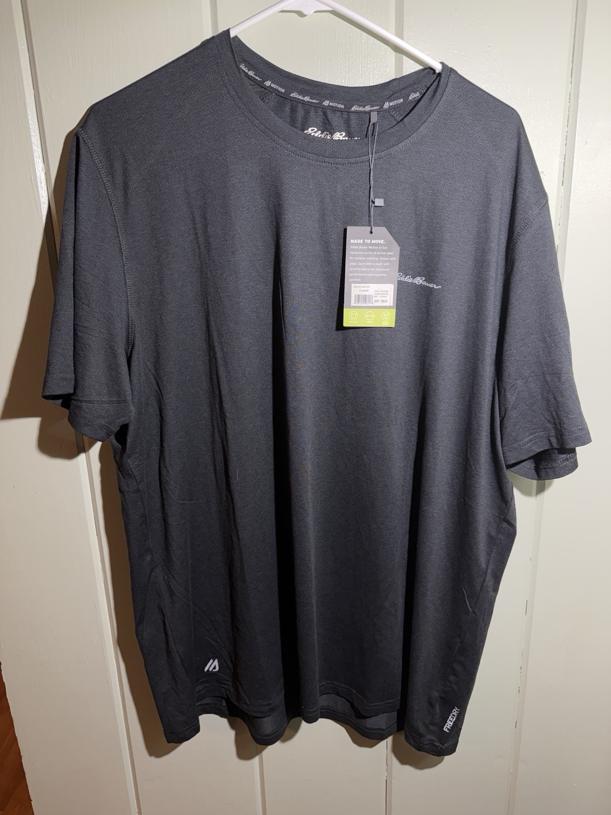 Eddie Bauer EB Motion Men's XL Gray Breathable Polyester Crew Tee Shirt gallery