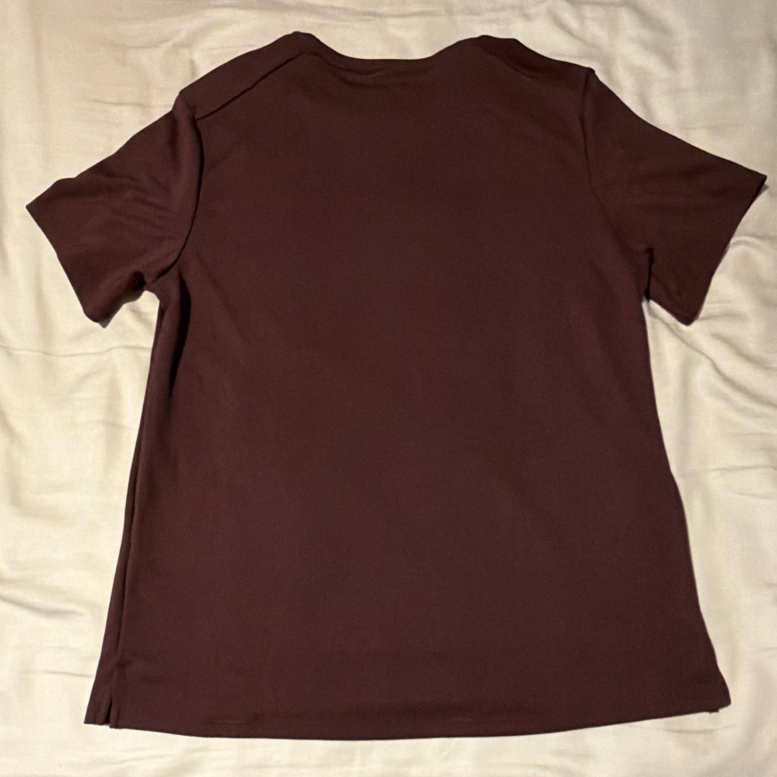 Nike Dri-FIT Men's Burgundy Running T-Shirt M Crew Neck Lightweight Logo gallery