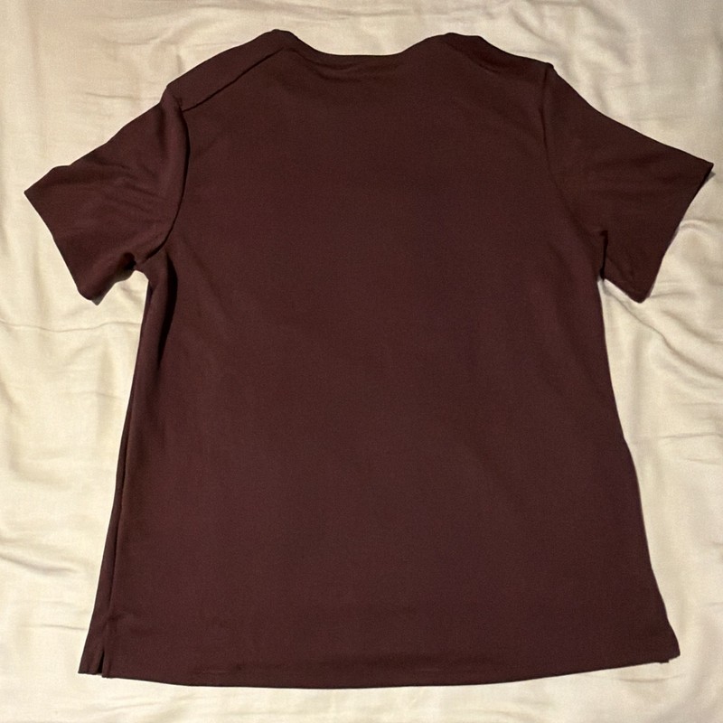 Nike Dri-FIT Men's Burgundy Running T-Shirt M Crew Neck Lightweight Logo gallery