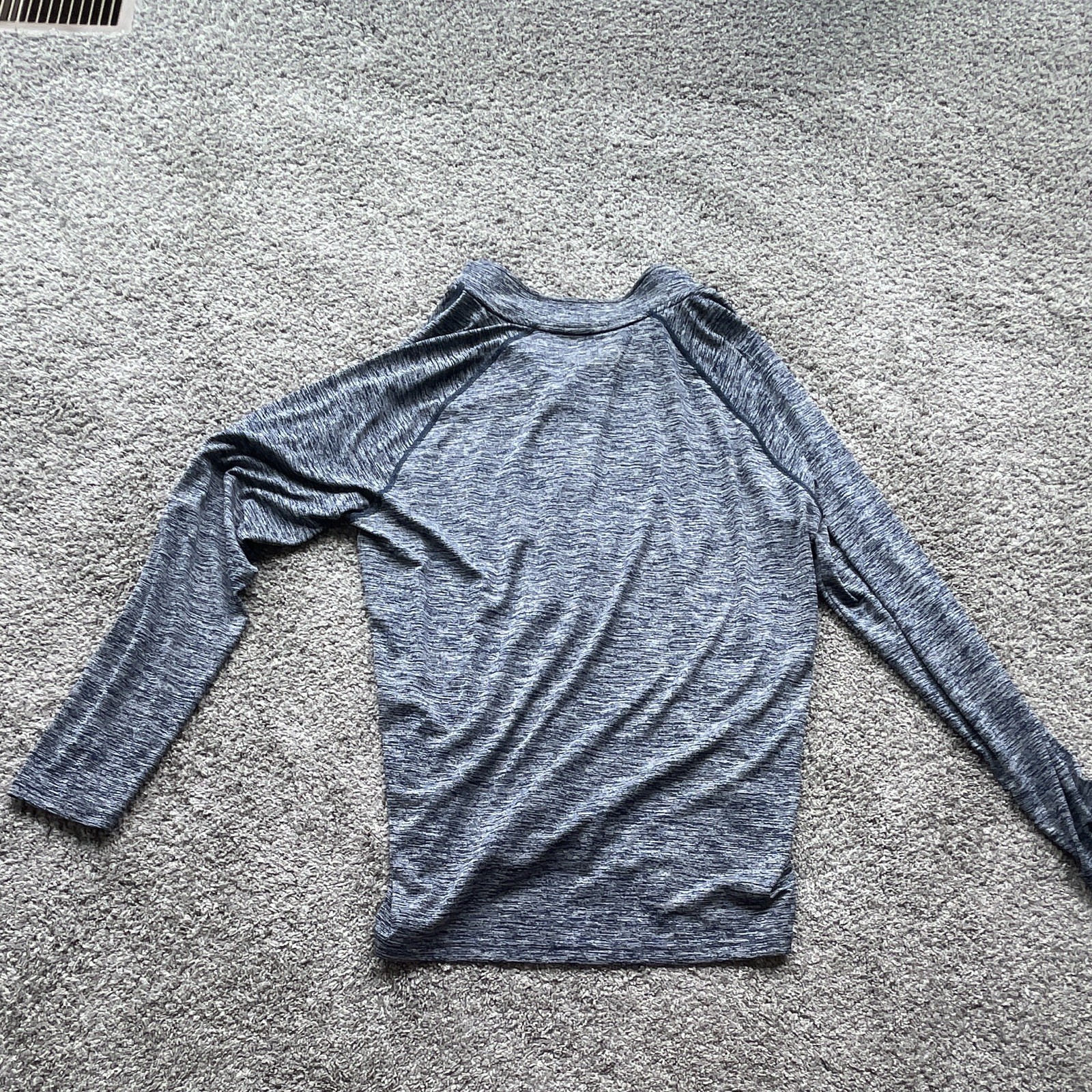 Under Armour HeatGear Men's L Blue/Gray Heather 1/4 Zip Mock Neck Pullover gallery