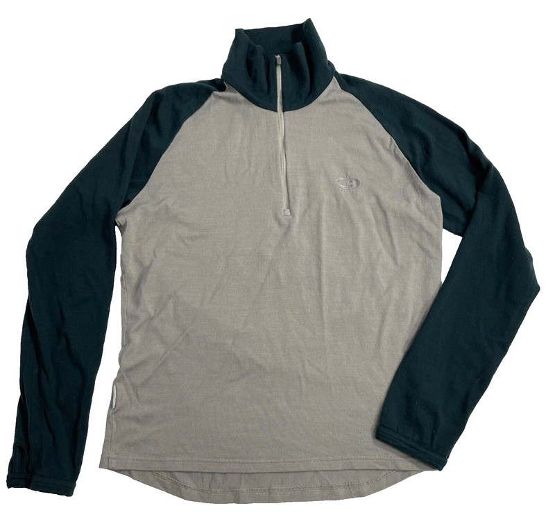 Icebreaker 1/4 zip 260 Bodyfit Performance Merino Wool Baselayer Pullover Mens M gallery