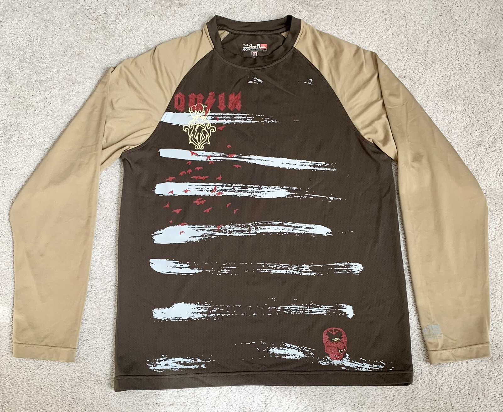 Quicksilver Mens Graphic Logo Elite Performance Tech Pullover Long Sleeve Sz Med gallery