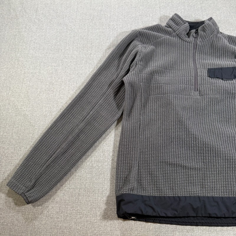 Rapha Explore Technical Pullover Mens Small Gray Waffle Fleece 1/2 Zip Cycling gallery