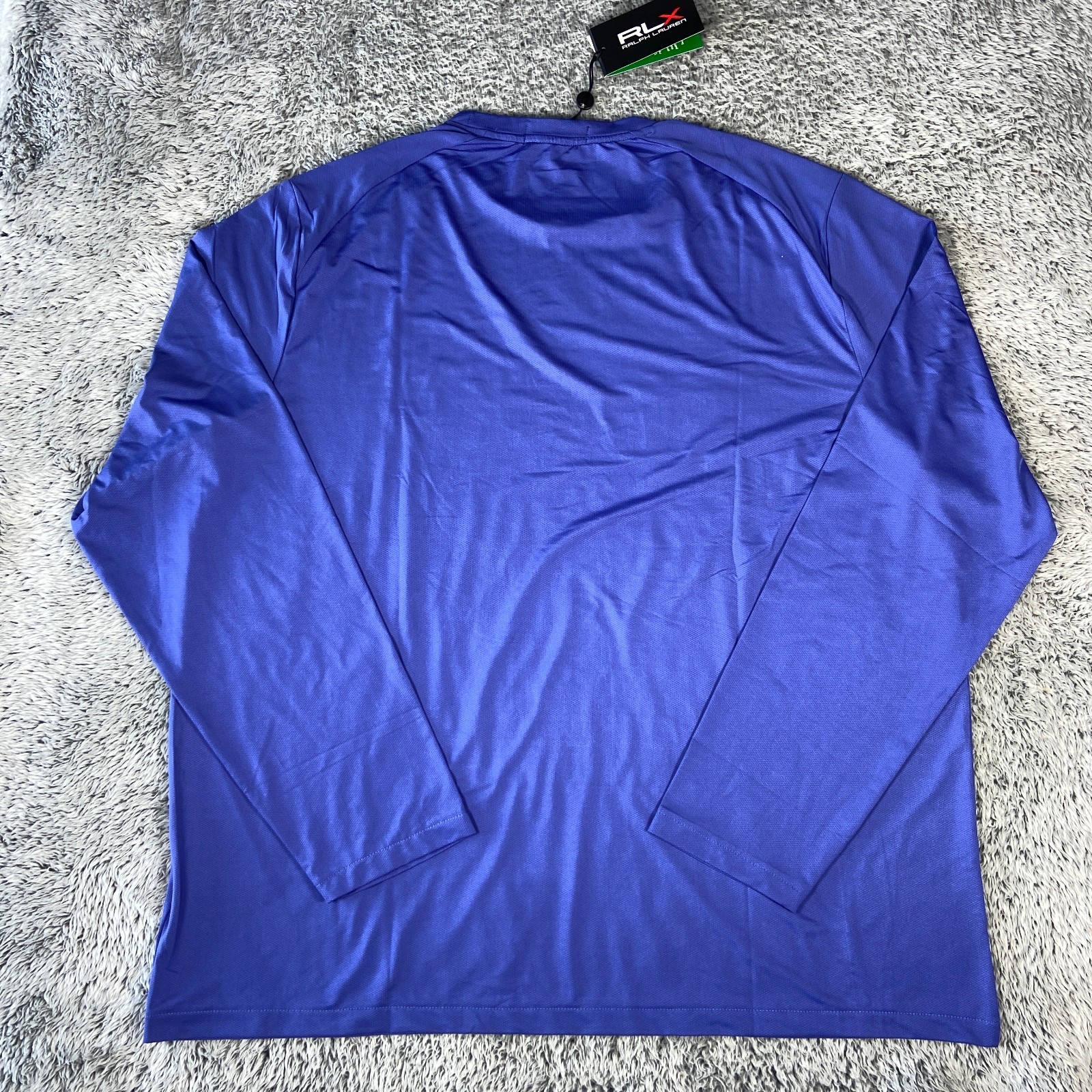 RLX Ralph Lauren Classic Fit Performance Mesh Long-Sleeve Shirt SZ 2XL Men Blue gallery