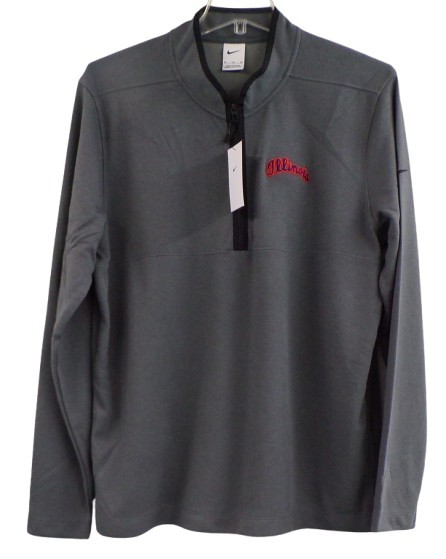 Nike Golf Illinois University Script Logo Mens 1/2-Zip Cover-Up XS-4XL New gallery