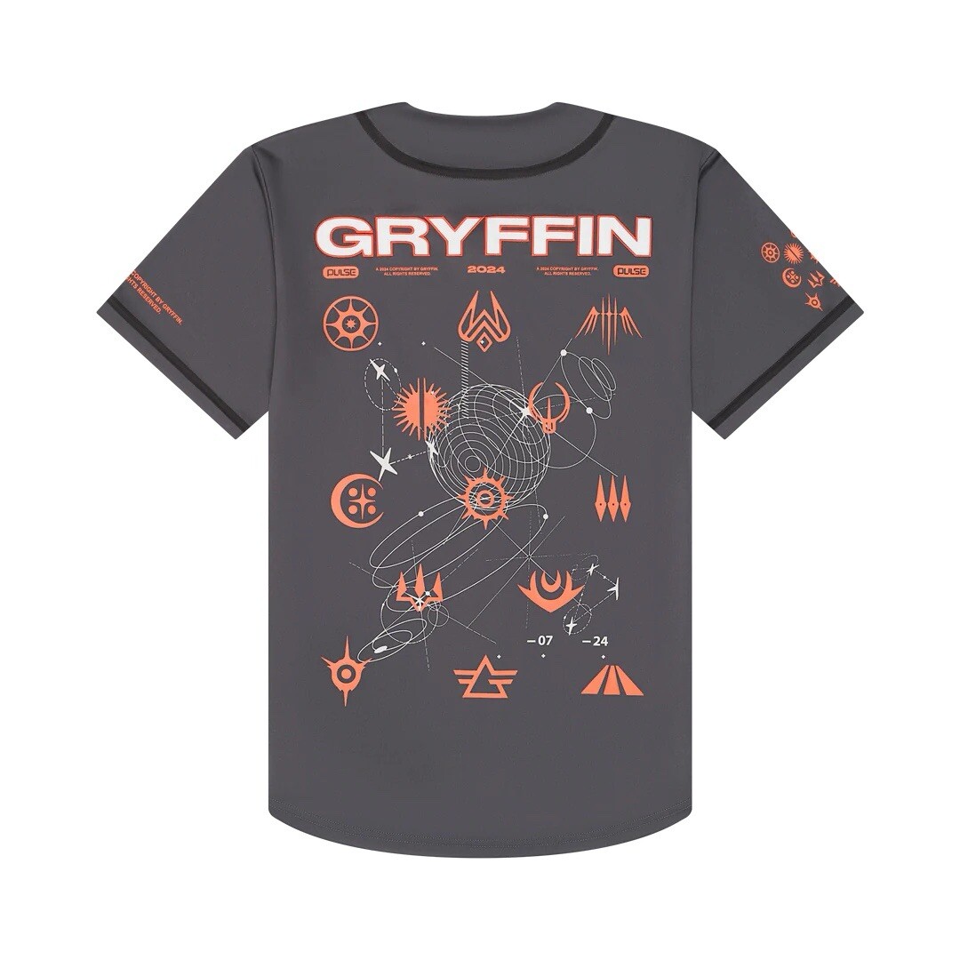 Gryffin Pulse 2024 Authentic Jersey Gray & Orange Graphics Small EDM gallery