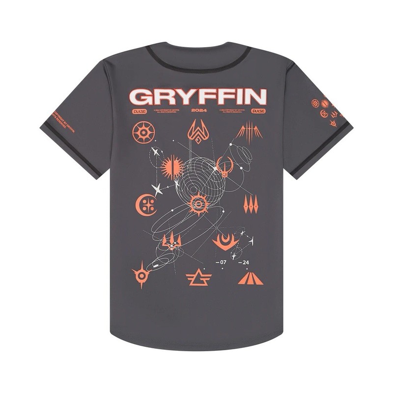 Gryffin Pulse 2024 Authentic Jersey Gray & Orange Graphics Small EDM gallery