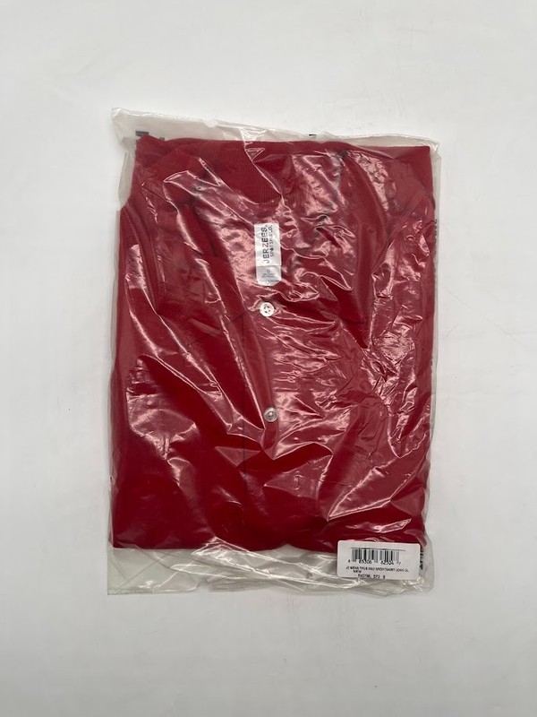 Jerzees Mens Spotshield Long Sleeve Jersey Polo Shirt 437ML True Red Size Small gallery