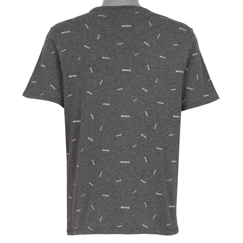 Nike Mens L Gray Just Do It All Over Print T-Shirt gallery