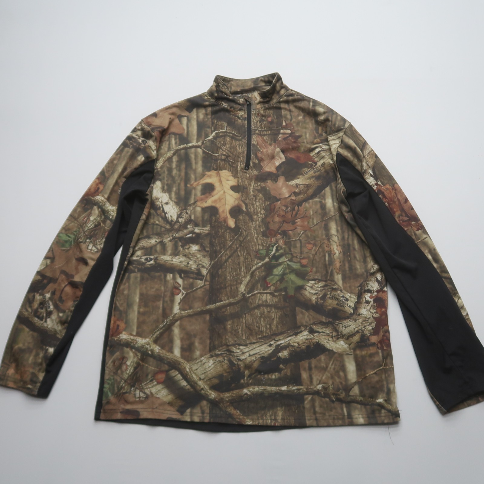 Breakup Infinity Mens 1/4 Zip Pullover Size Medium Camo Print Athletic Hunting gallery