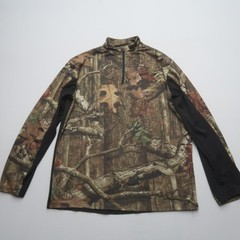 Breakup Infinity Mens 1/4 Zip Pullover Size Medium Camo Print Athletic Hunting
