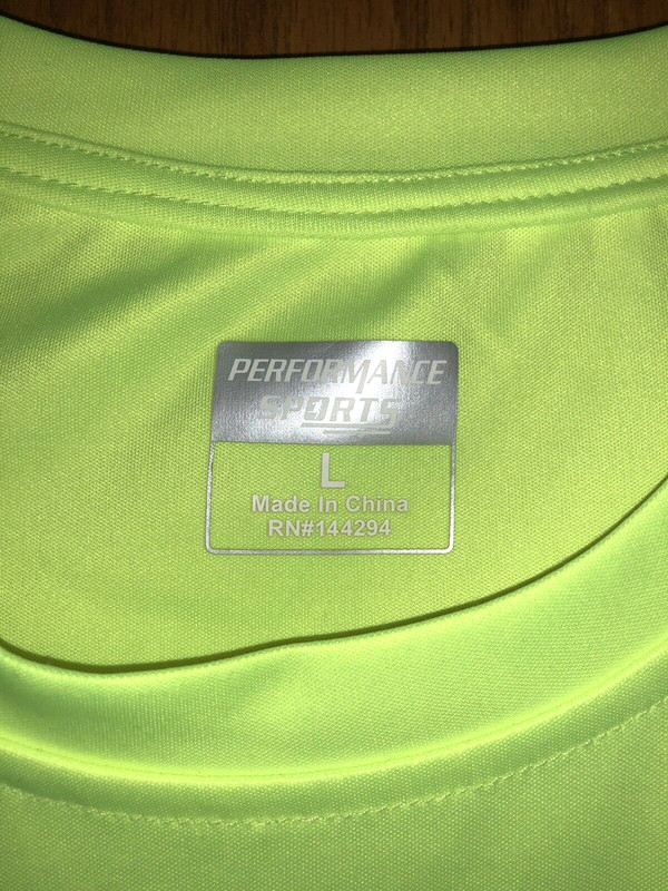 Performance Sports Workout Shirt Yellow & Black Men's Size Lg. 100% Polyester gallery
