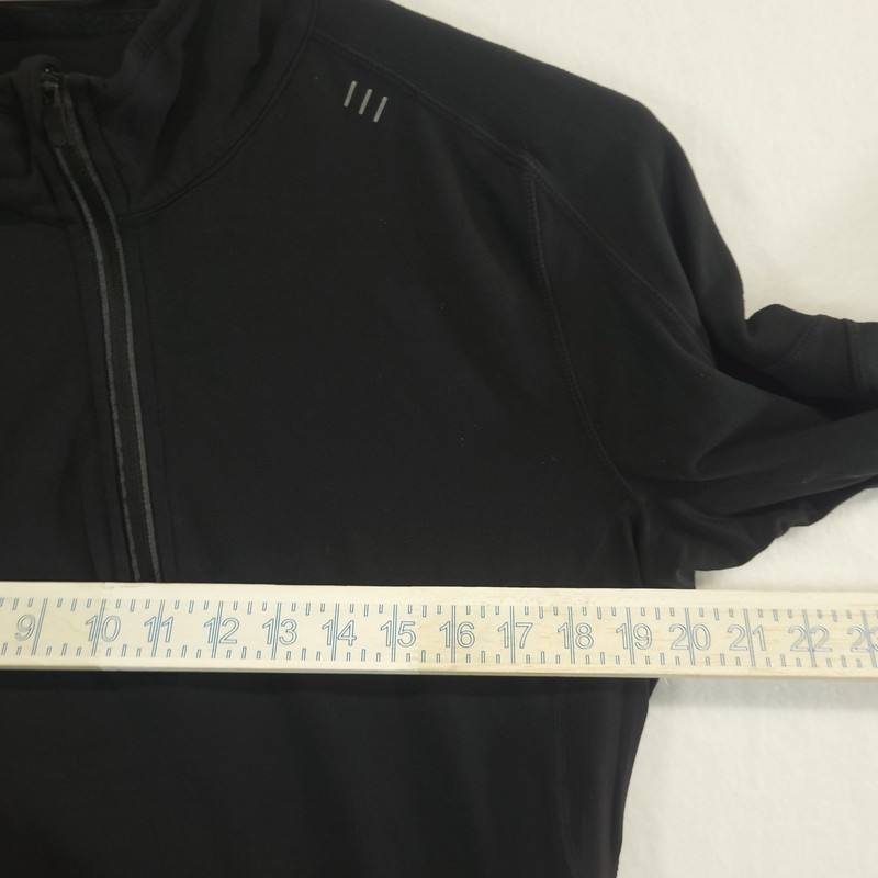 Lululemon 1/4 Zip Pullover Mens Large Black Long Sleeve Athletic Training Top gallery