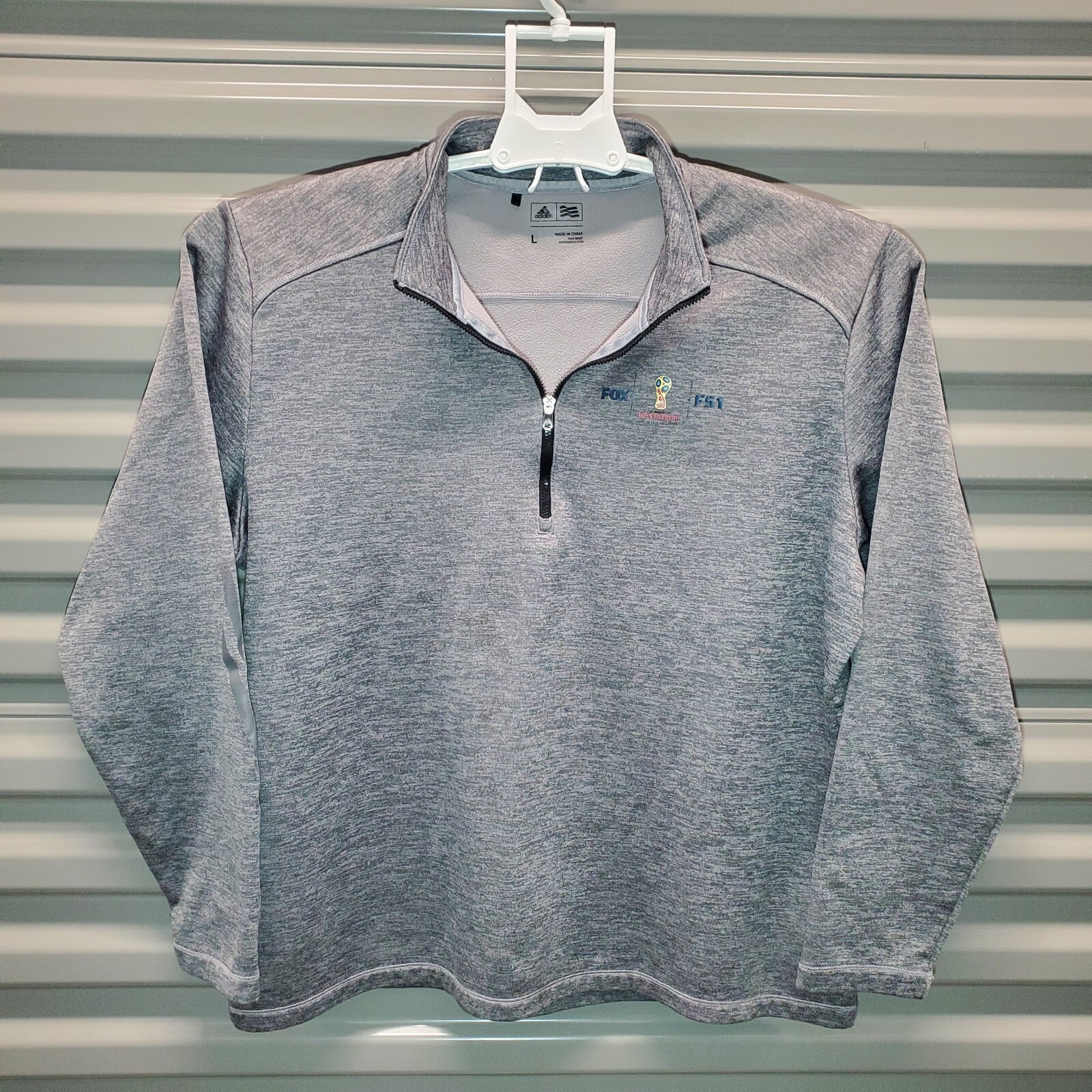 2018 FIFA World Cup Adidas Golf Half-Zip Sweatshirt Mens LARGE Russia FOX SPORTS gallery