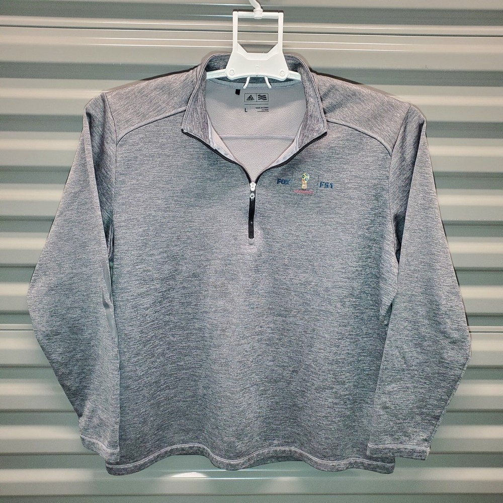 2018 FIFA World Cup Adidas Golf Half-Zip Sweatshirt Mens LARGE Russia FOX SPORTS