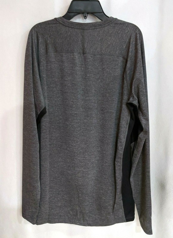 Nike Men's Victory Charcoal/Black Long Sleeve Training Top (CU4097-010) Size M gallery