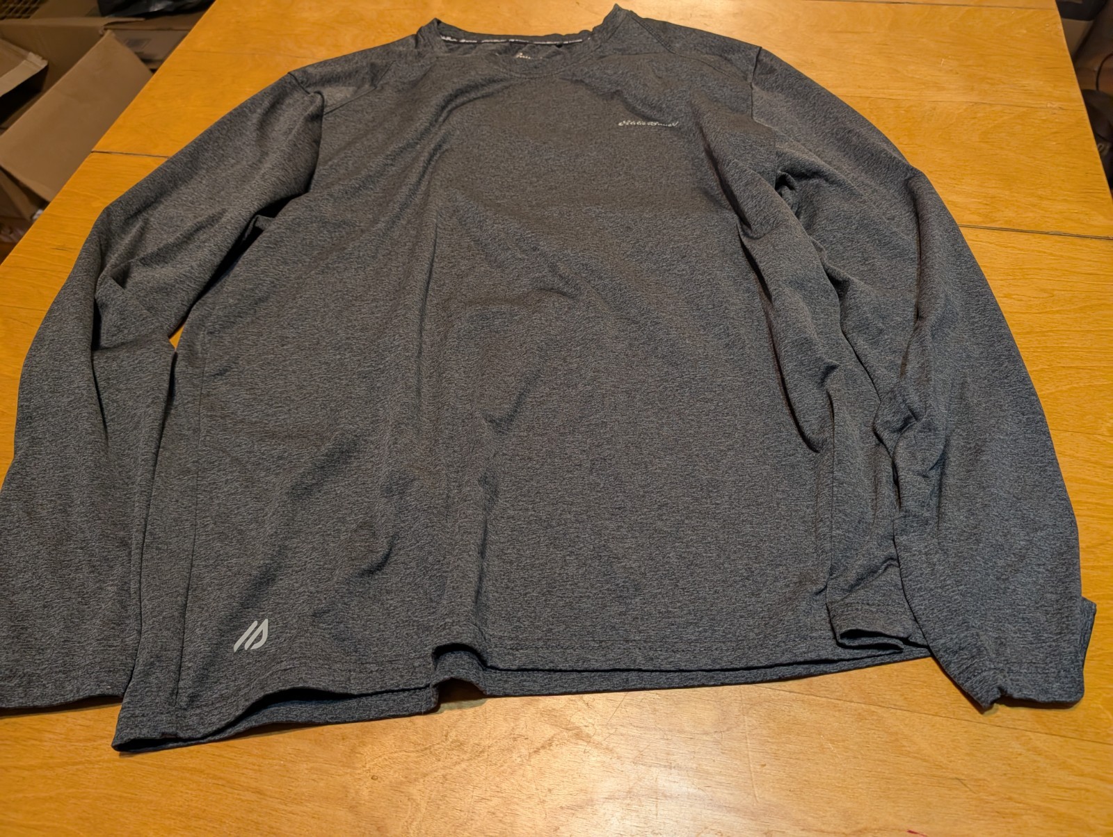 Eddie Bauer FreeDry Mens Performance Shirt Long Sleeves XL Activewear Gray gallery
