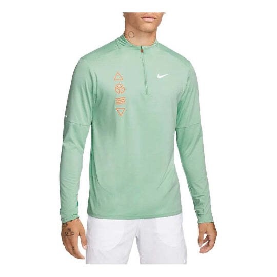 Nike Chicago Marathon 2022 1/4 Zip Running Pullover Green DX4492-308 Men's Sz M gallery