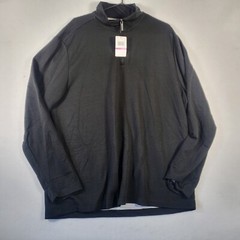 Axist Shirt Mens 2XL Gray Outdoor Classic Long Sleeve Mock Neck 1/4 Zip Pullover