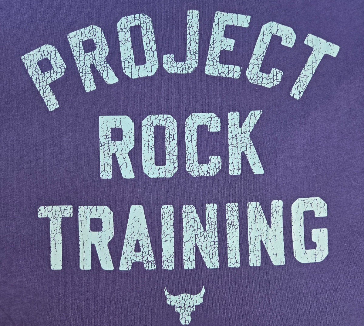 Mens Under Armour Project Rock Training T Shirt Blue Graphic 2XL Workout Gym gallery