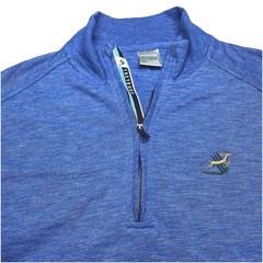 Treyburn Country Club Levelwear 1/4 Zip Sweater M Mens Blue Heathered
