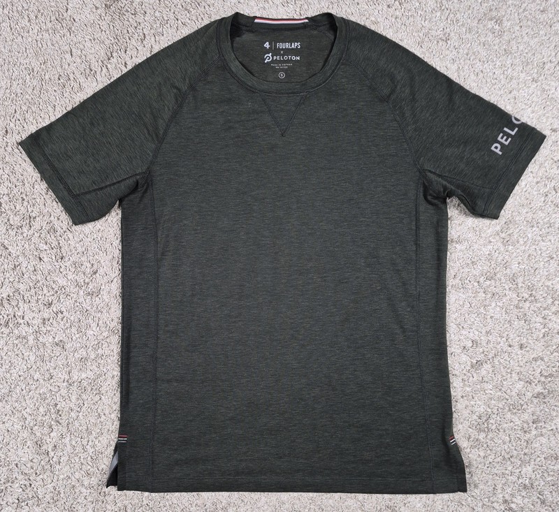 Fourlaps Peloton Wool Blend Athletic Tshirt Mens Small Green Short Sleeve gallery