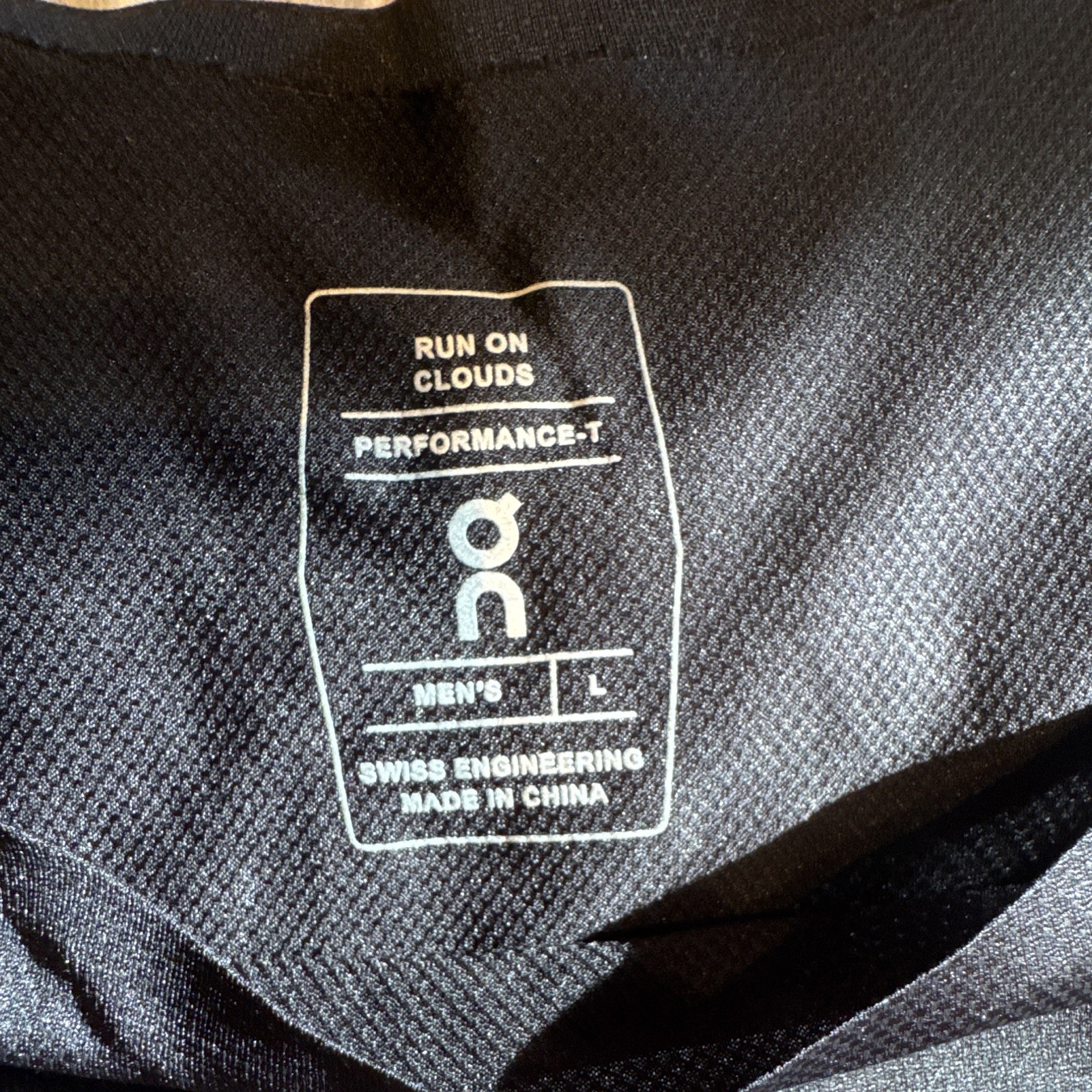 On Performance-T Men's L Gray/Black Breathable Mesh T-Shirt gallery