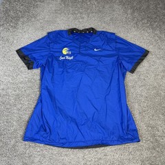 Nike Wind Shirt Mens Large Blue Short Sleeve Batting Practice Cage Pullover