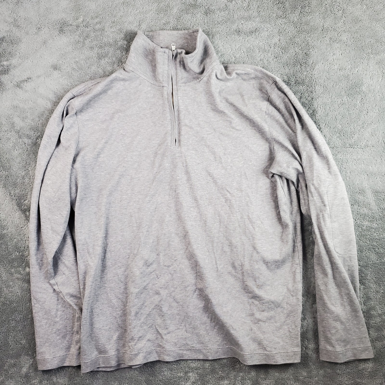 Banana Republic Pullover Mens L Gray Luxury Touch Performance 1/4 Zip Casual gallery