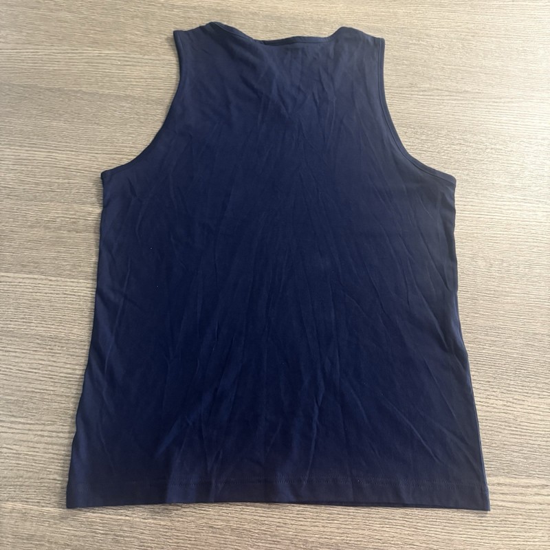 Adidas Essentials Men’s Tank Top Size S Blue Muscle Shirt Embroidered Logo gallery