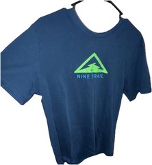 Nike Trail Dri-FIT The Nike Tee Men’s Blue Graphic Trail Running T-Shirt L