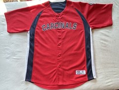 St Louis Cardinals MLB Genuine Merchandise True Fan Jersey XL (missing 1 Button)
