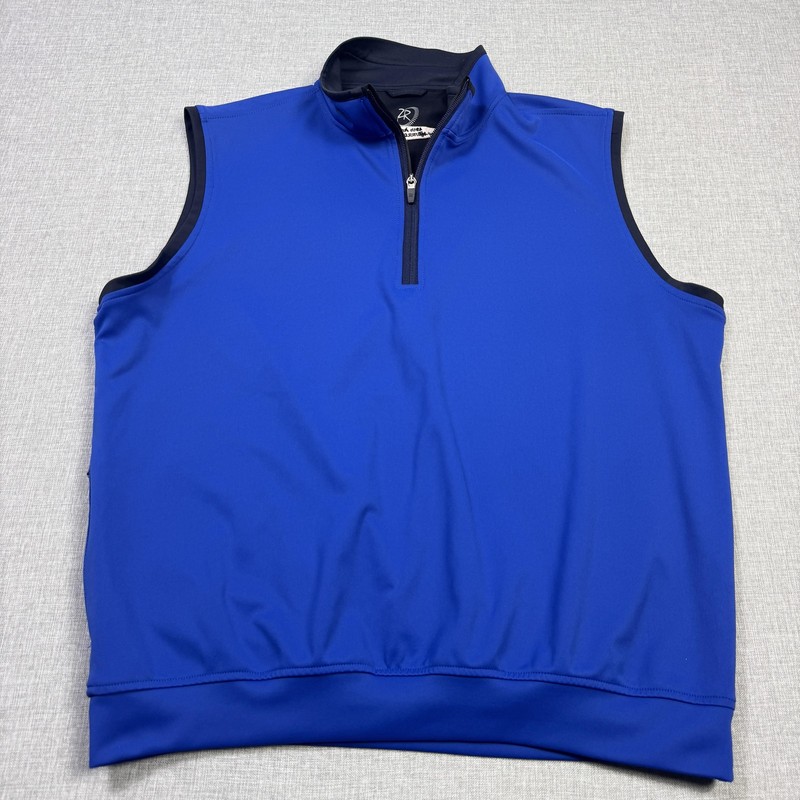 Zero Restriction 1/4 Zip Golf Vest Pullover Mens L Blue Sleeveless Performance gallery