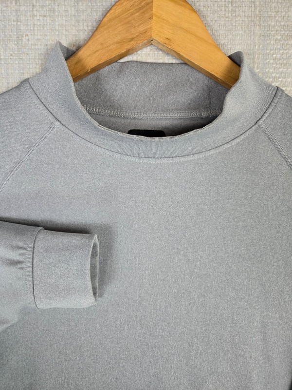FOOTJOY Size Large Mens Mock Neck Thick Long Sleeve Performance Golf Shirt Gray gallery