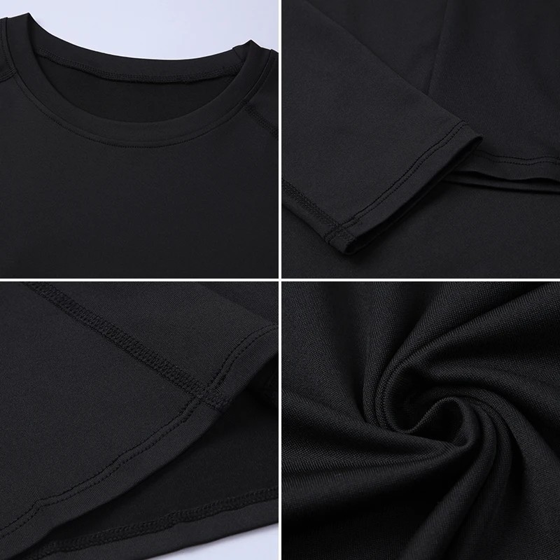 Men's Athletic Long Sleeve Compression Shirts Dry Fit Sports Gym Shirts Workout gallery