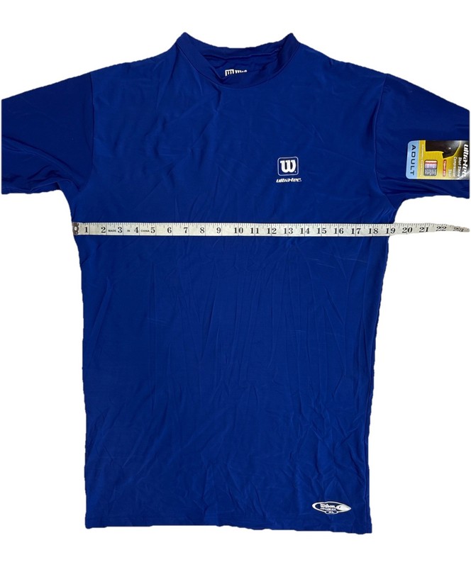 Wilson Ultra-Tec Short Sleeve Compression Shirt Royal Blue Mens Size XL gallery
