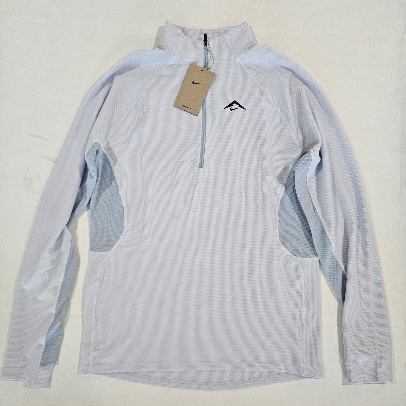 Nike Trail Dri-FIT 1/2 Zip Mid Layer Top Men's Size Small Light Blue FV9994-085 gallery