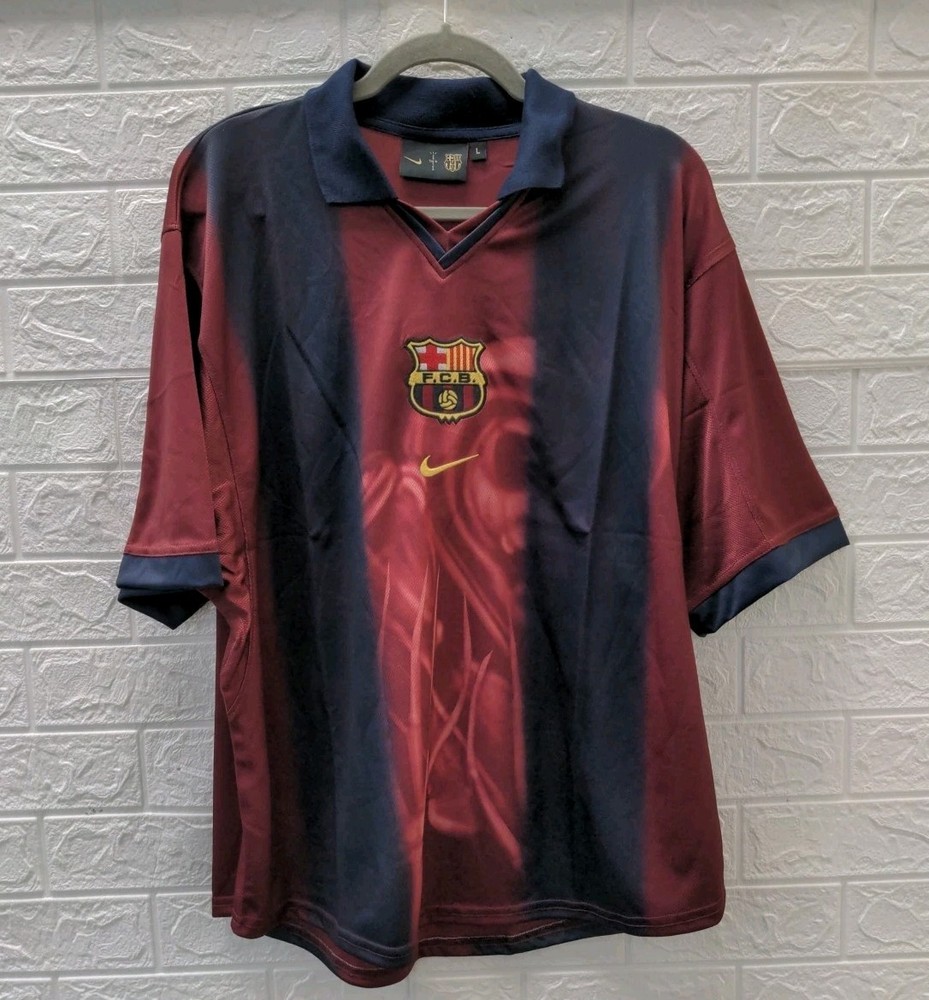 New Cactus Jack X Nike FC Barcelona Retro Skeleton Jersey Size L