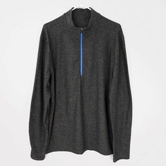 LULULEMON Surge Warm 1/2 Zip Pullover Men’s LARGE Heathered Utilitarian Green