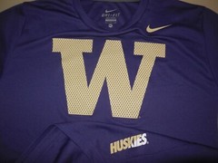 Nike Washington Huskies Athletic Shirt Purple Gold Dawgs UW Dri Fit Team Mens XL