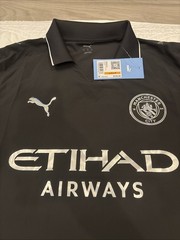 PUMA Small Manchester City Collared Short Sleeve Jersey 25-26 Away Authentic