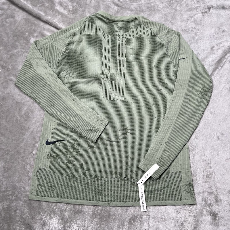 Nike Tech Pack L/S Running Top Mens XL Green Slim Performance BV5681 326 Stretch gallery