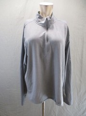 NIKE DRI-FIT Size L Mens Gray 1/2 Zip Stand Collar Loose Athletic Pullover 835