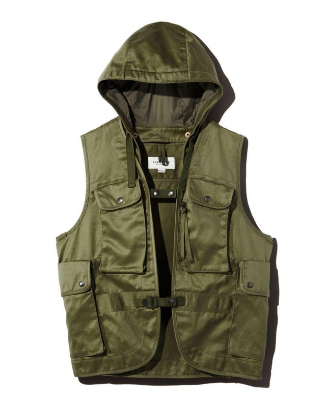 Eastlogue men's Olive Twill Jerkin Hiking Vest -size Large - retail $395 gallery