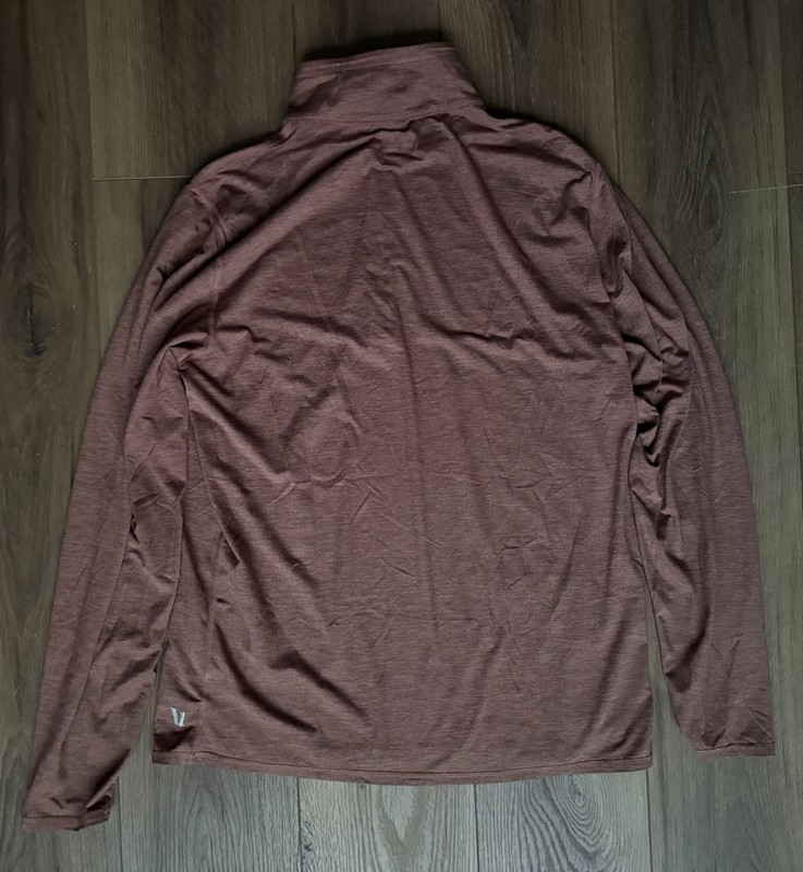 Vuori Ease Performance Half Zip 2.0 Long Sleeve Brown Heather Large gallery